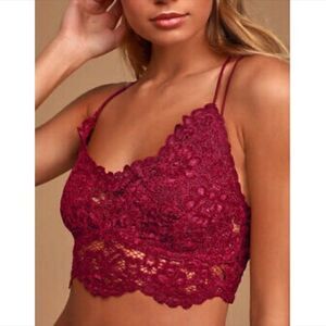 Free People Celine Mulberry Bralettes XS